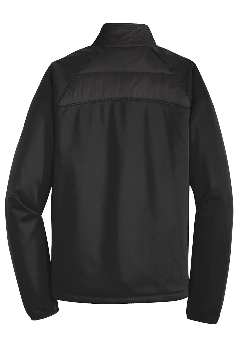 Port Authority Mens Hybrid Wind & Water Resistant Full Zip Jacket - Deep Black