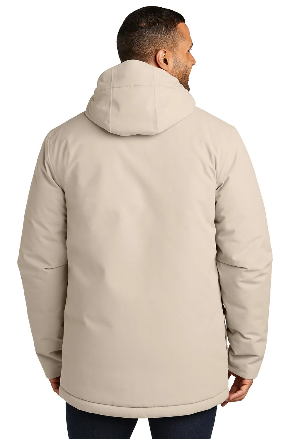 Port Authority Mens Latitude Windproof & Waterproof Full Zip Hooded Parka - Sahara