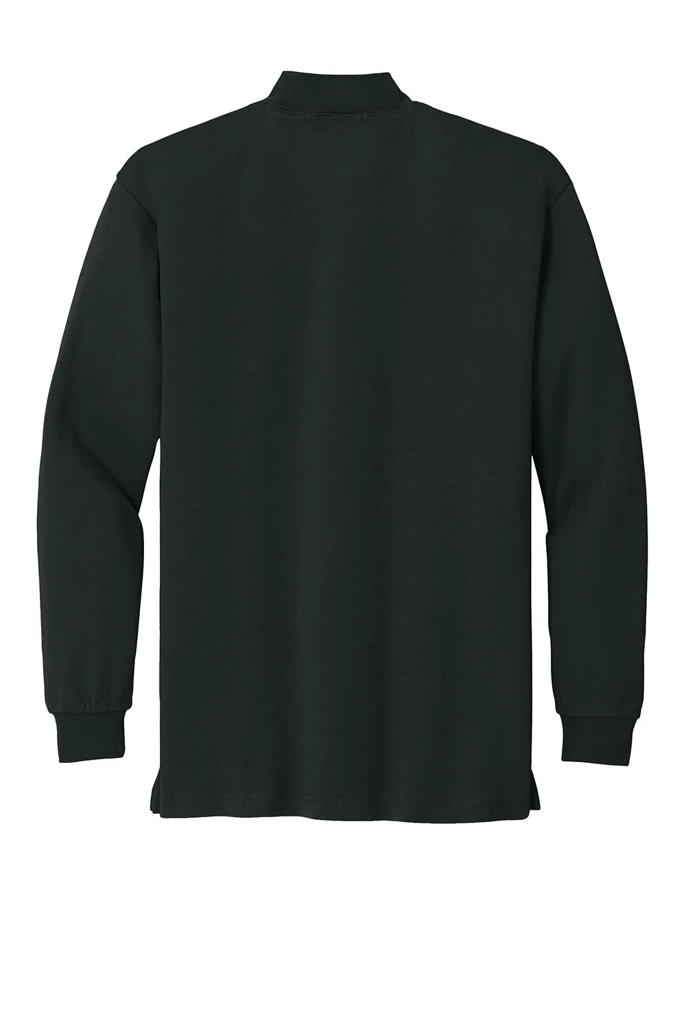 Port Authority Mens Long Sleeve Mock Neck T-Shirt - Black