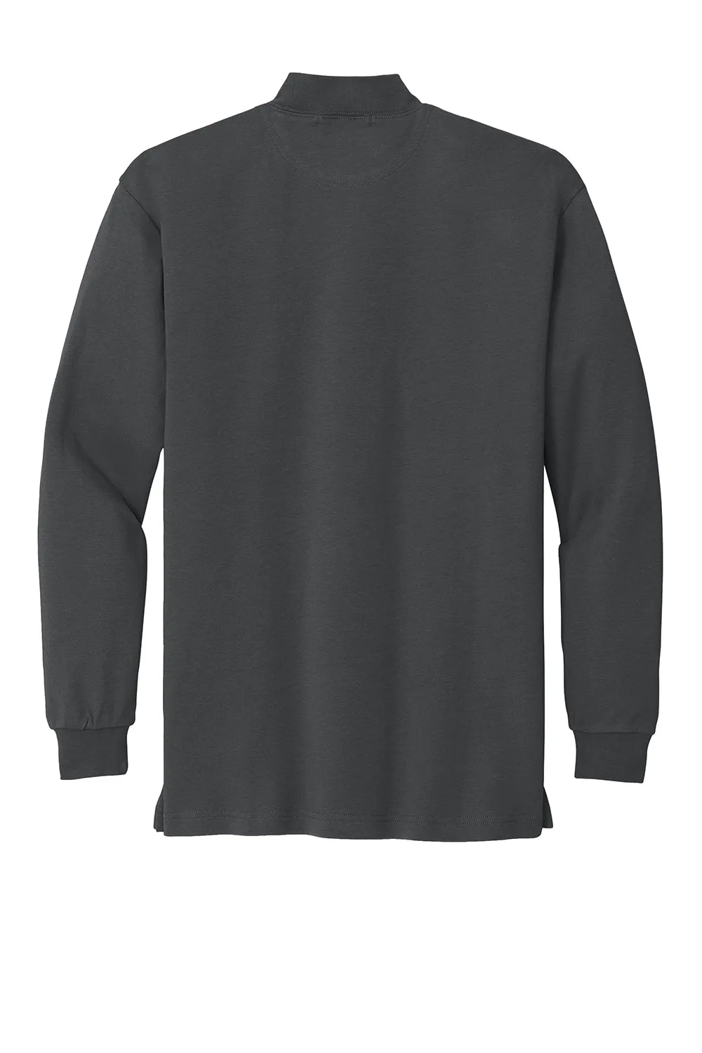 Port Authority Mens Long Sleeve Mock Neck T-Shirt - Steel Grey