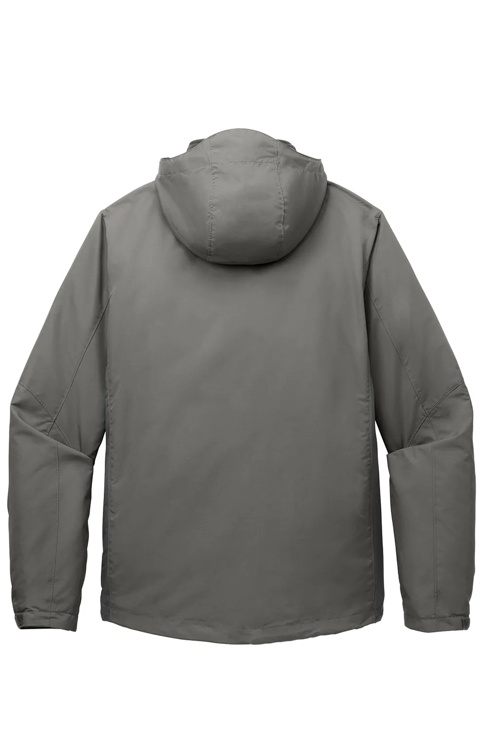 Port Authority Mens Merge 3-in-1 Wind & Water Full Zip Hooded Jacket - Rogue Grey/Steel Grey