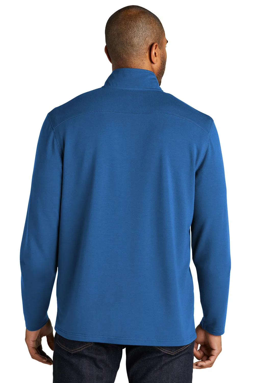 Port Authority Mens Microterry Snag Resistant 1/4 Zip Sweatshirt - Aegean Blue