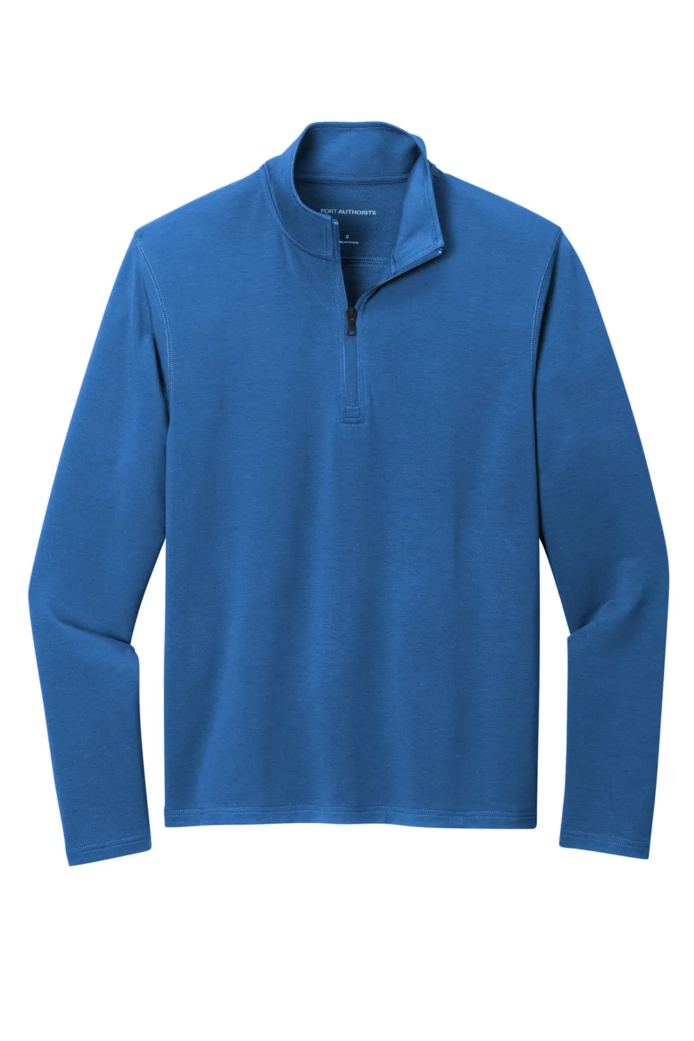 Port Authority Mens Microterry Snag Resistant 1/4 Zip Sweatshirt - Aegean Blue