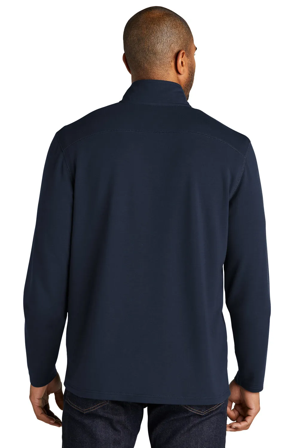 Port Authority Mens Microterry Snag Resistant 1/4 Zip Sweatshirt - River Navy Blue
