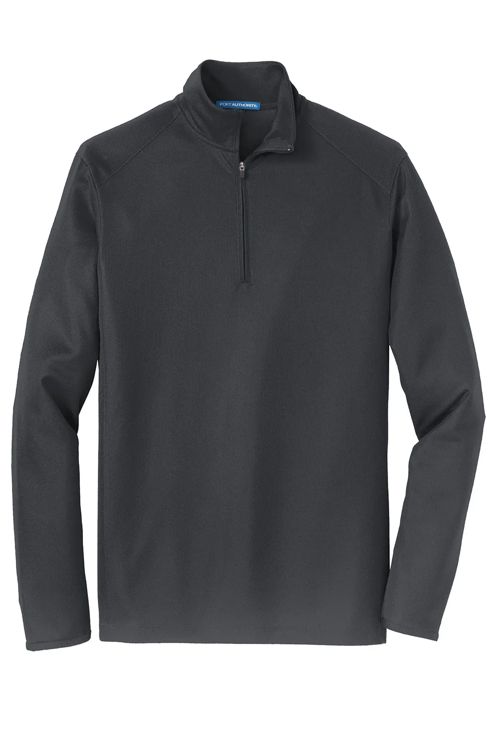 Port Authority Mens Moisture Wicking 1/4 Zip Sweatshirt - Battleship Grey