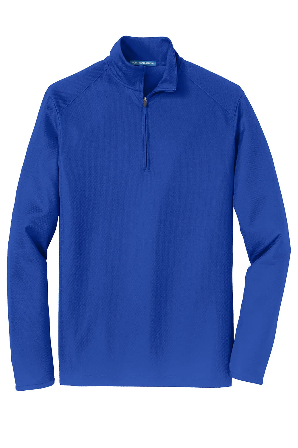 Port Authority Mens Moisture Wicking 1/4 Zip Sweatshirt - True Royal Blue
