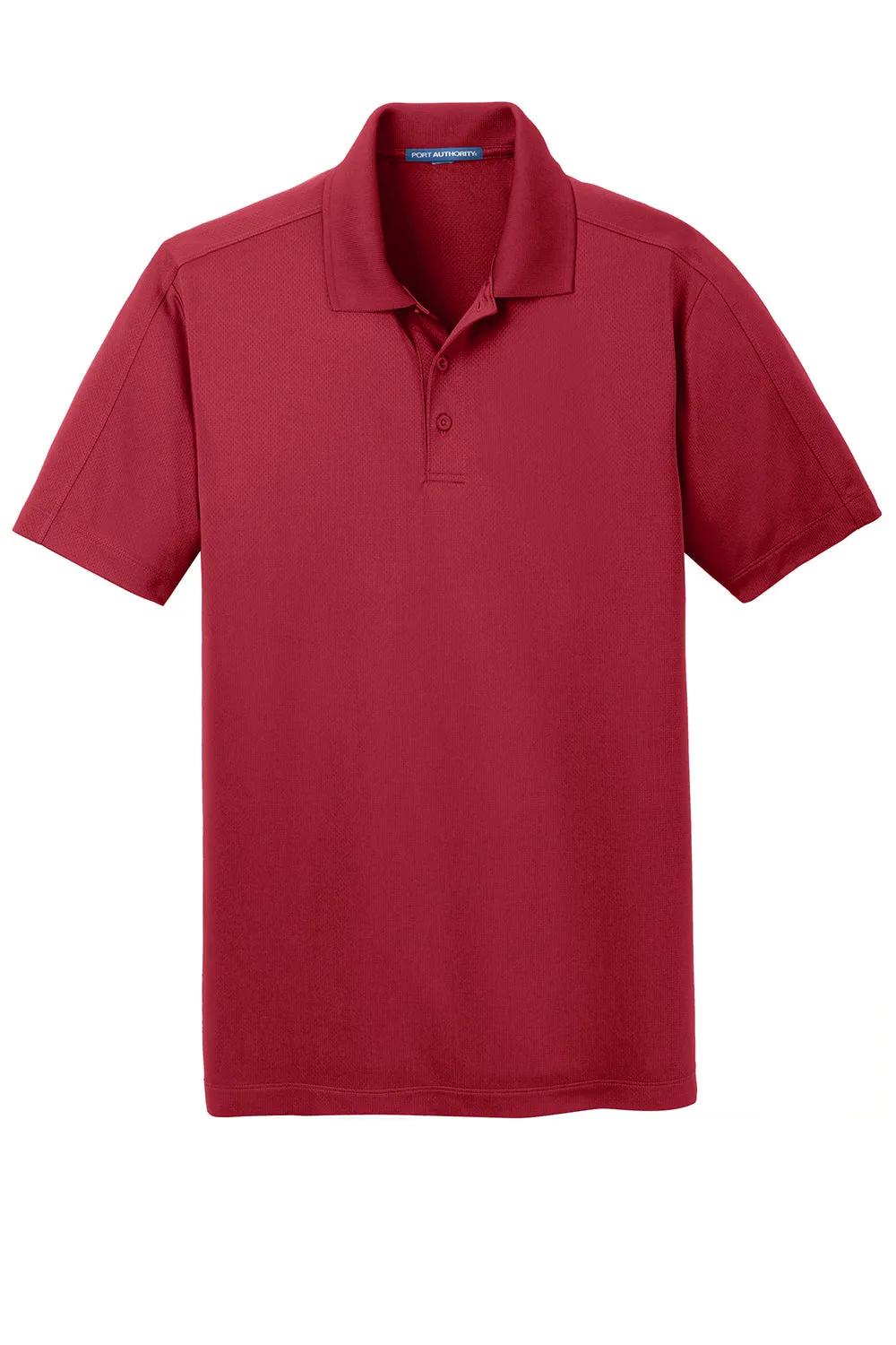 Port Authority Mens Moisture Wicking Short Sleeve Polo Shirt - Rich Red