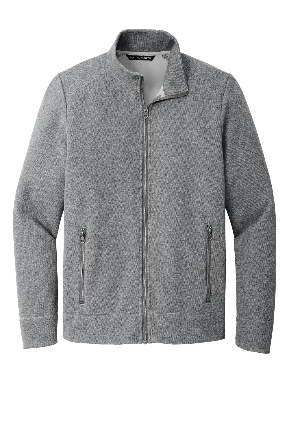 Port Authority Mens Network Fleece Full Zip Jacket - Heather Grey