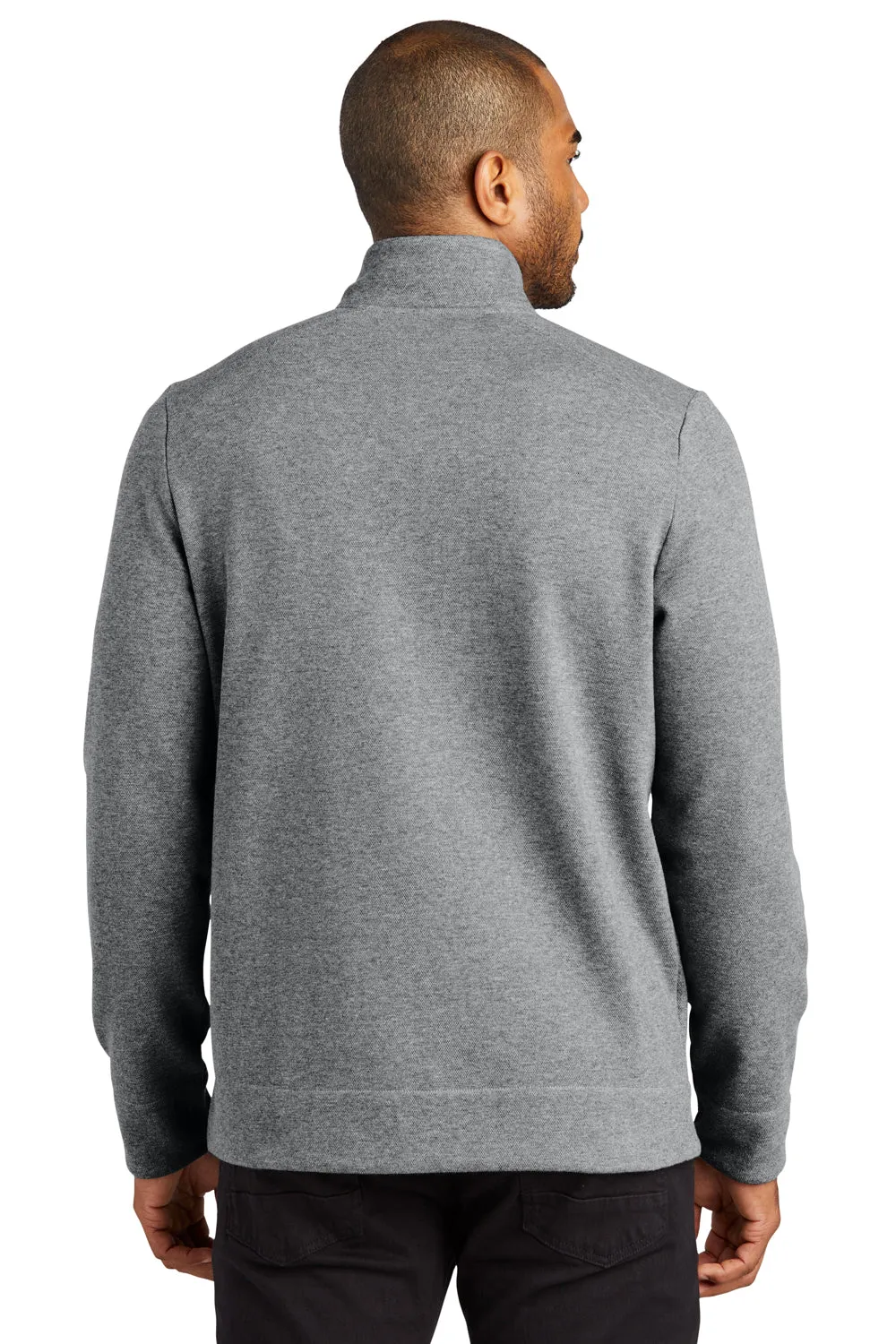 Port Authority Mens Network Fleece Full Zip Jacket - Heather Grey