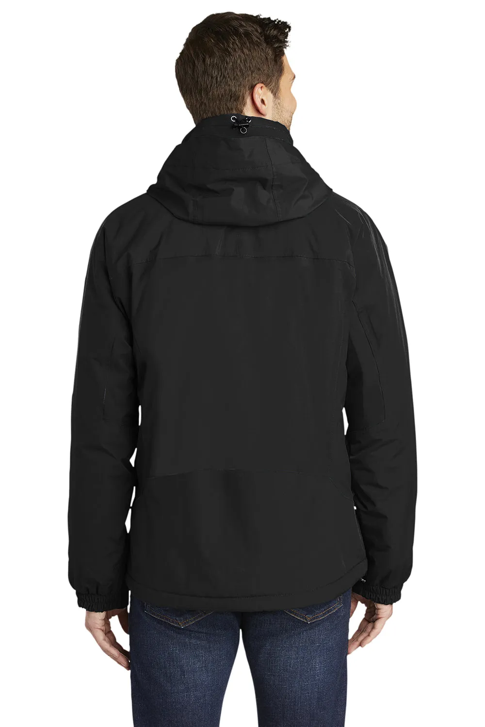 Port Authority Mens Nootka Waterproof Full Zip Hooded Jacket - Black