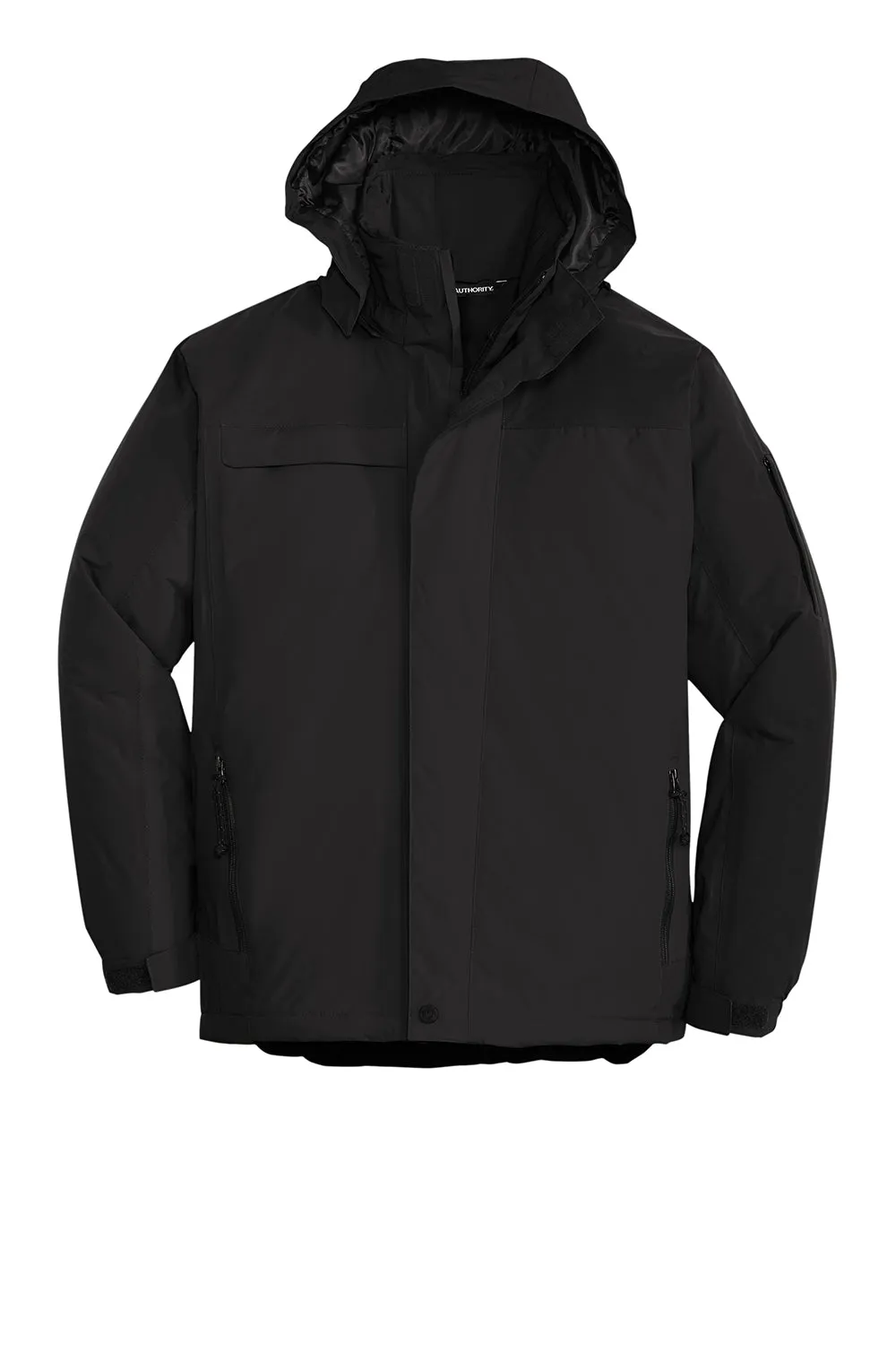 Port Authority Mens Nootka Waterproof Full Zip Hooded Jacket - Black