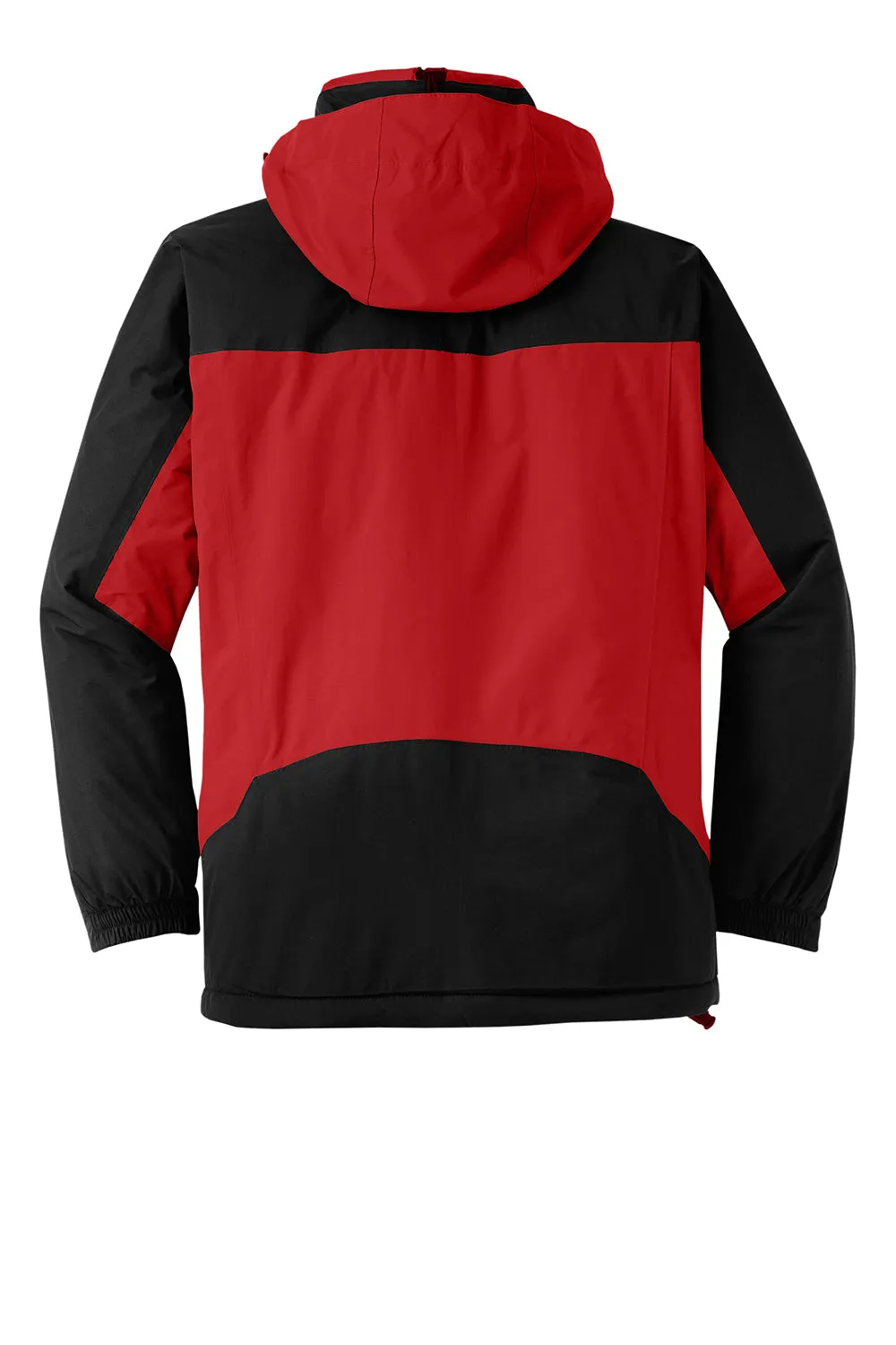 Port Authority Mens Nootka Waterproof Full Zip Hooded Jacket - Engine Red/Black