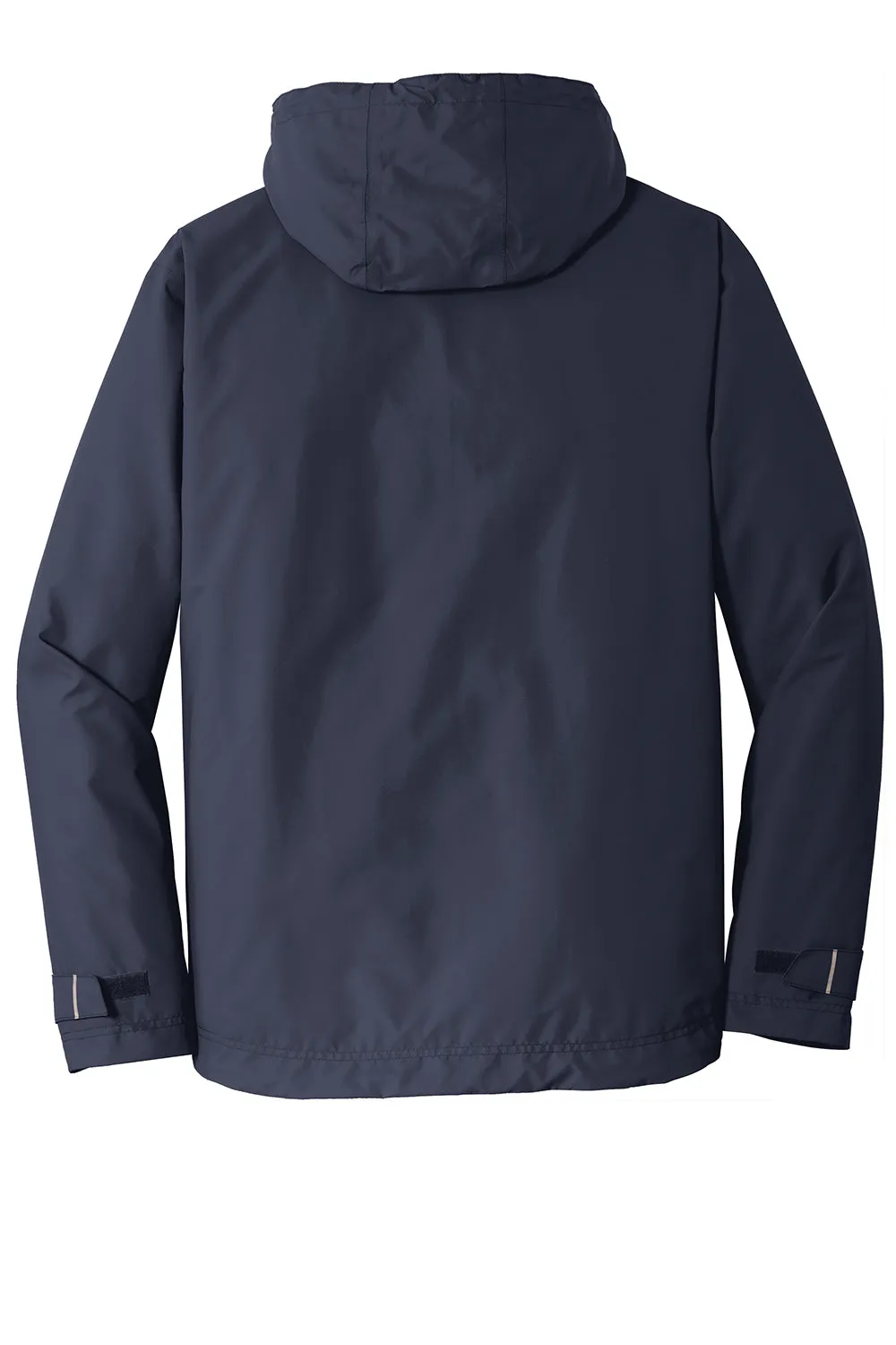 Port Authority Mens Northwest Slicker Waterproof Full Zip Hooded Jacket - Navy Blue