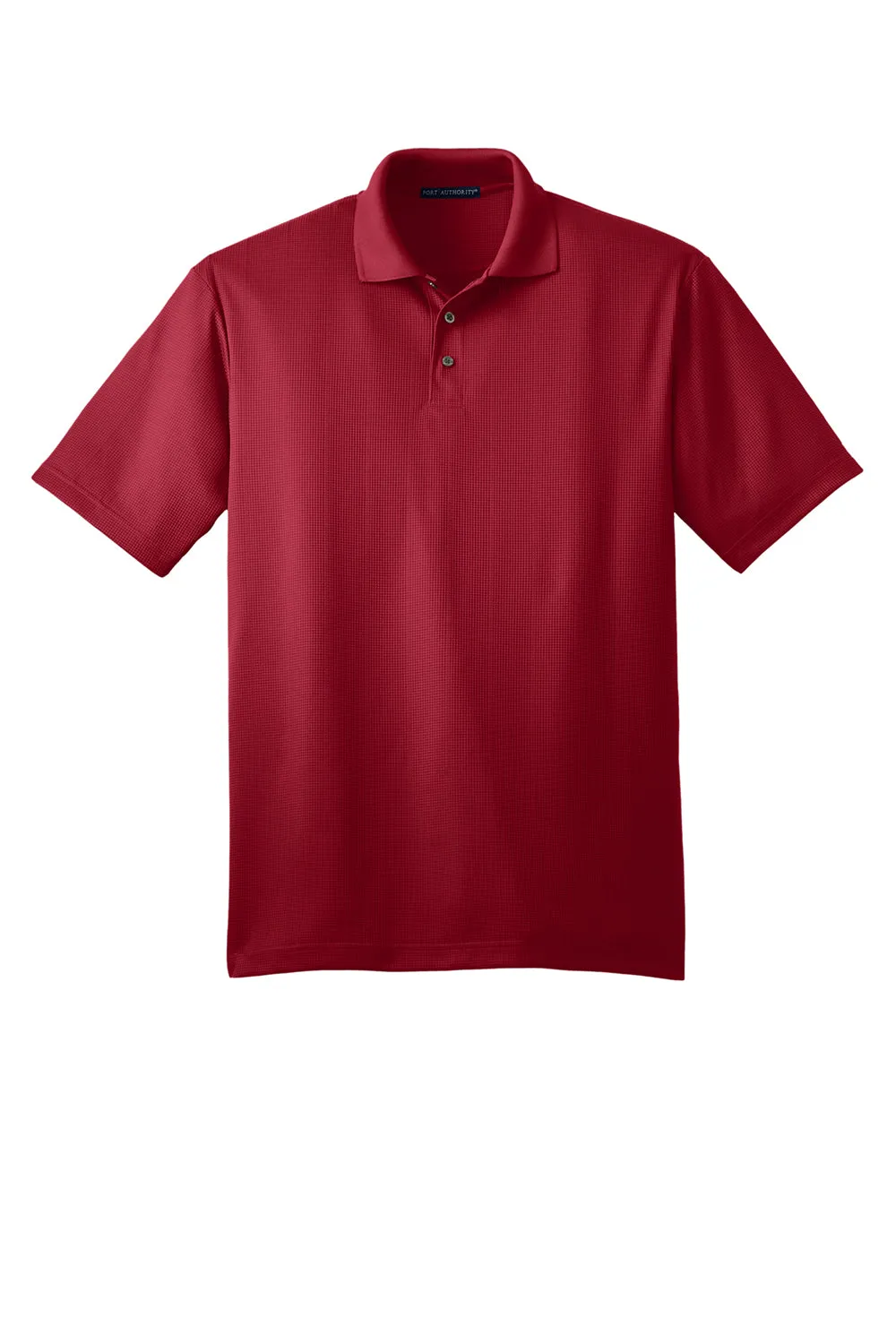 Port Authority Mens Performance Moisture Wicking Short Sleeve Polo Shirt - Rich Red