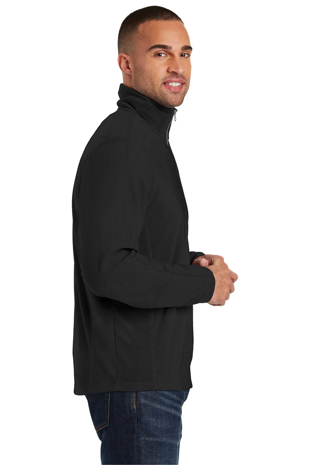 Port Authority Mens Pill Resistant Microfleece 1/4 Zip Sweatshirt - Black