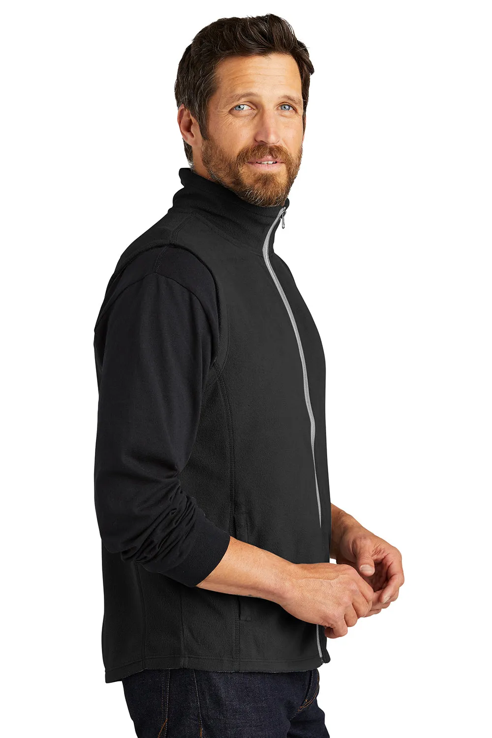 Port Authority Mens Pill Resistant Microfleece Full Zip Vest - Black
