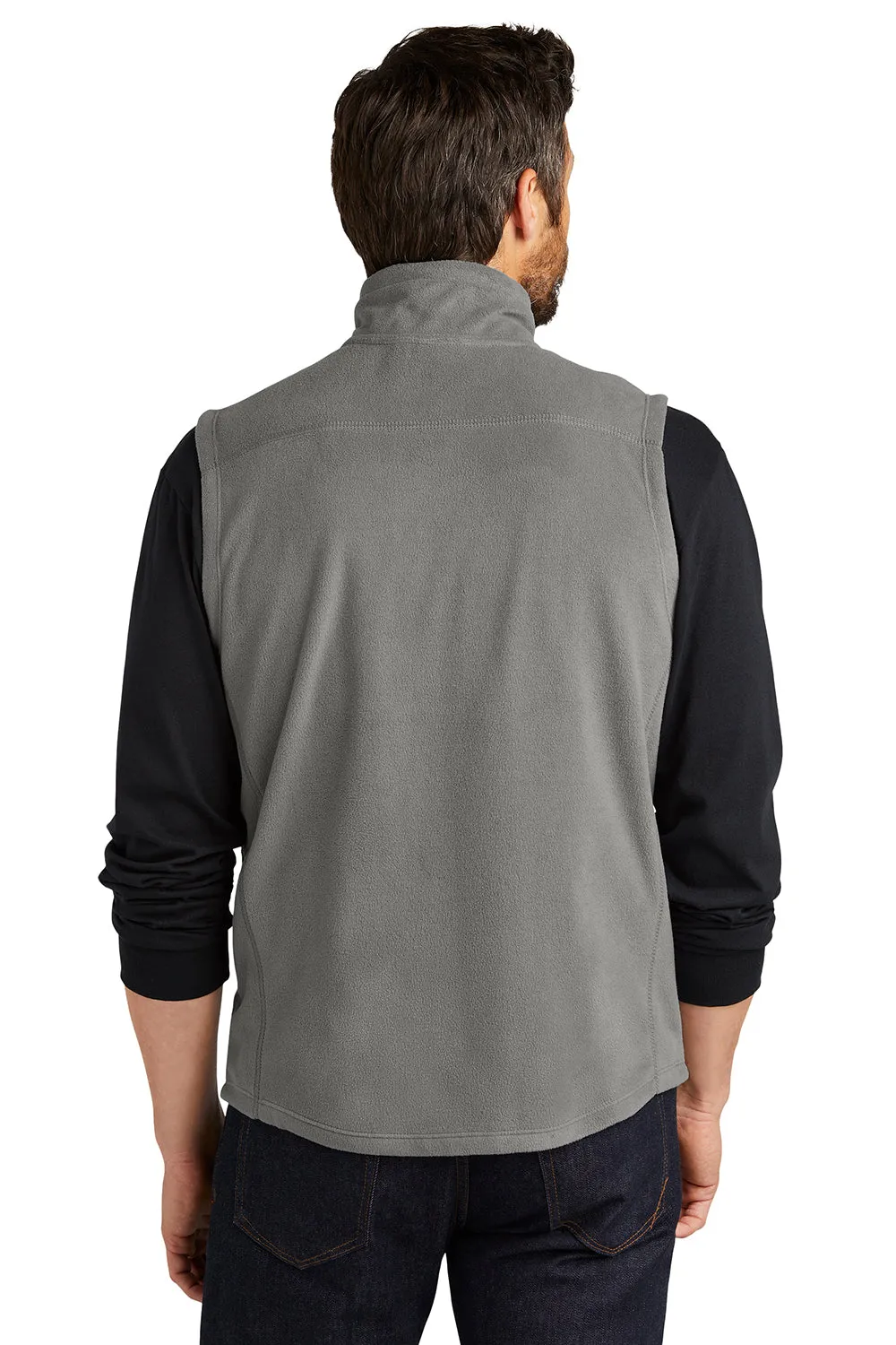 Port Authority Mens Pill Resistant Microfleece Full Zip Vest - Pearl Grey