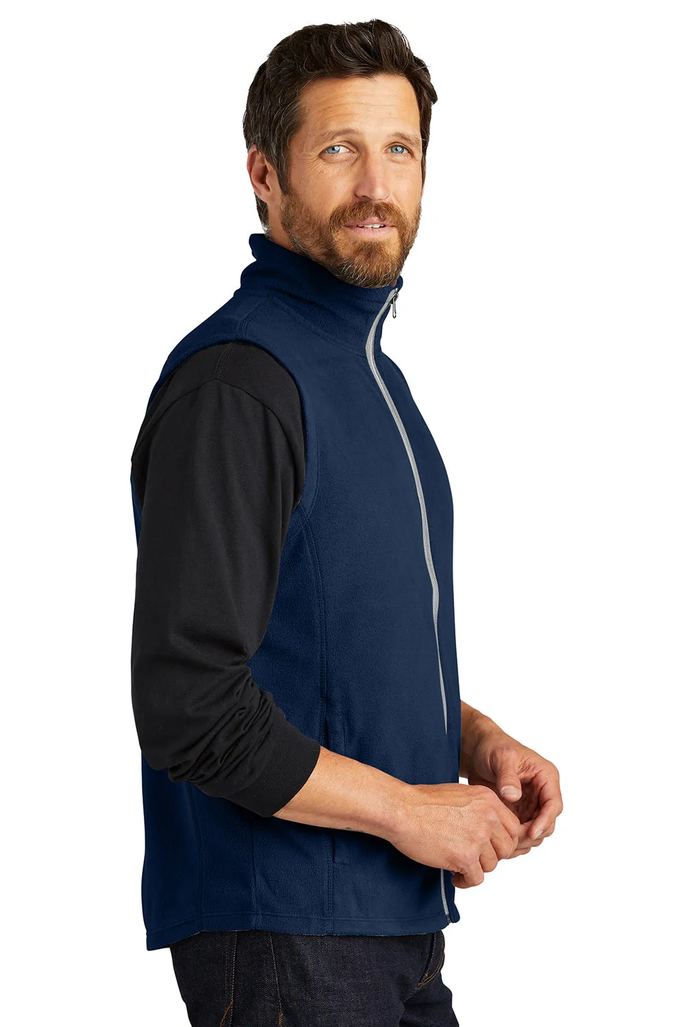 Port Authority Mens Pill Resistant Microfleece Full Zip Vest - True Navy Blue