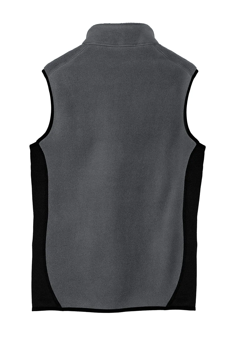Port Authority Mens R-Tek Pro Pill Resistant Fleece Full Zip Vest - Heather Charcoal Grey/Black