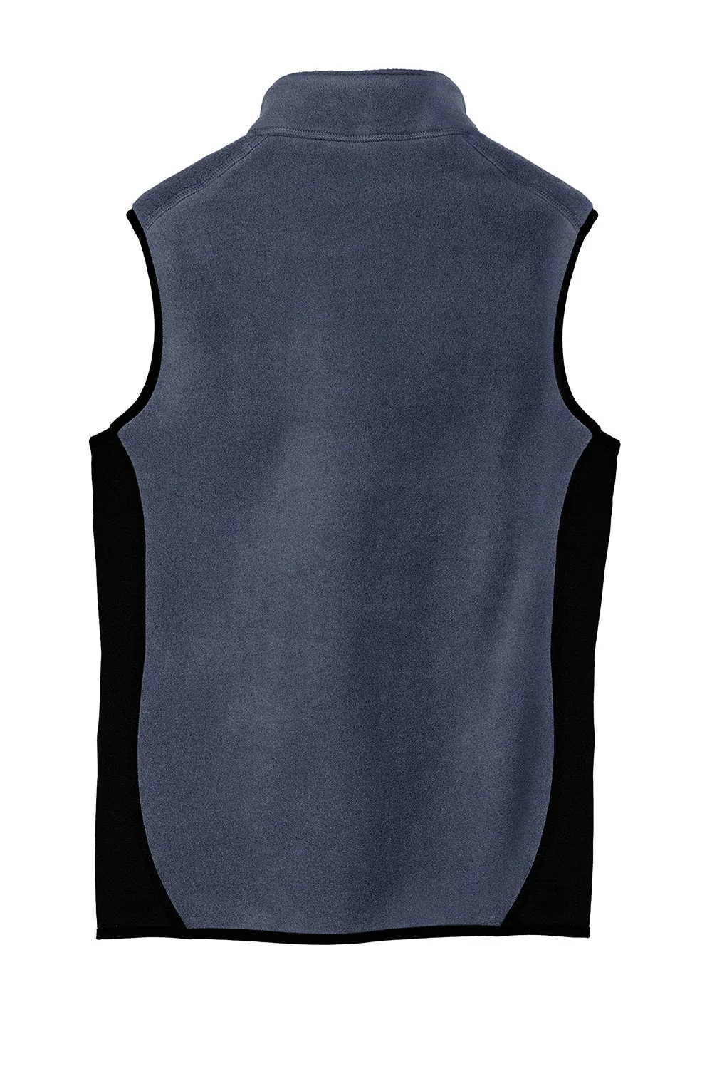 Port Authority Mens R-Tek Pro Pill Resistant Fleece Full Zip Vest - Heather Navy Blue/Black