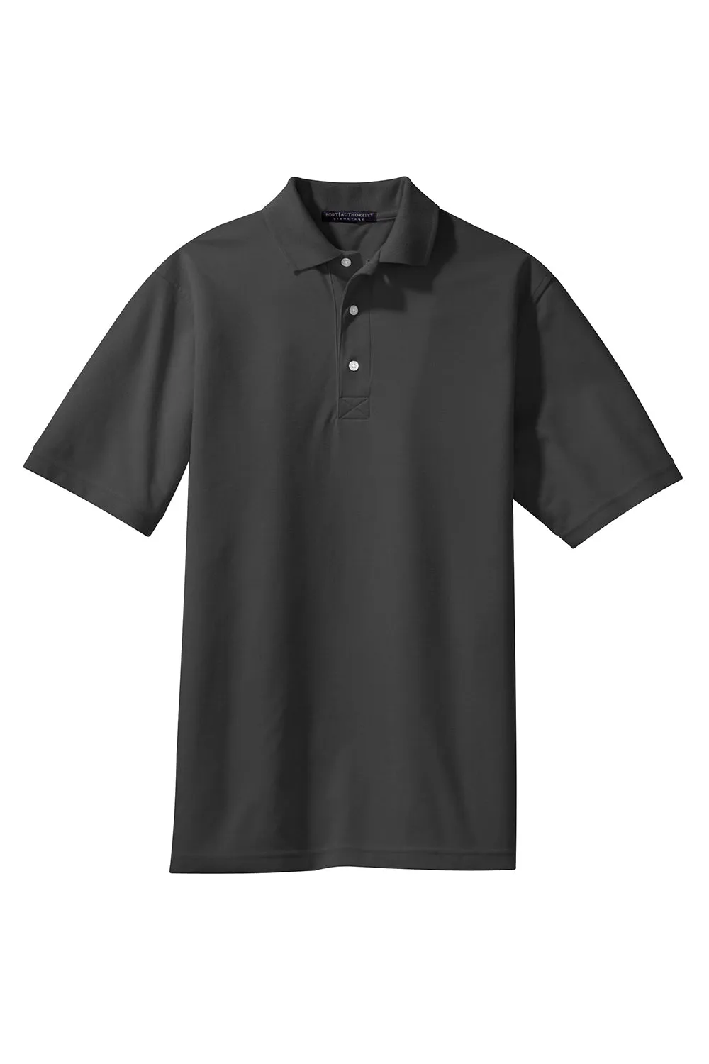 Port Authority Mens Rapid Dry Moisture Wicking Short Sleeve Polo Shirt - Charcoal Grey