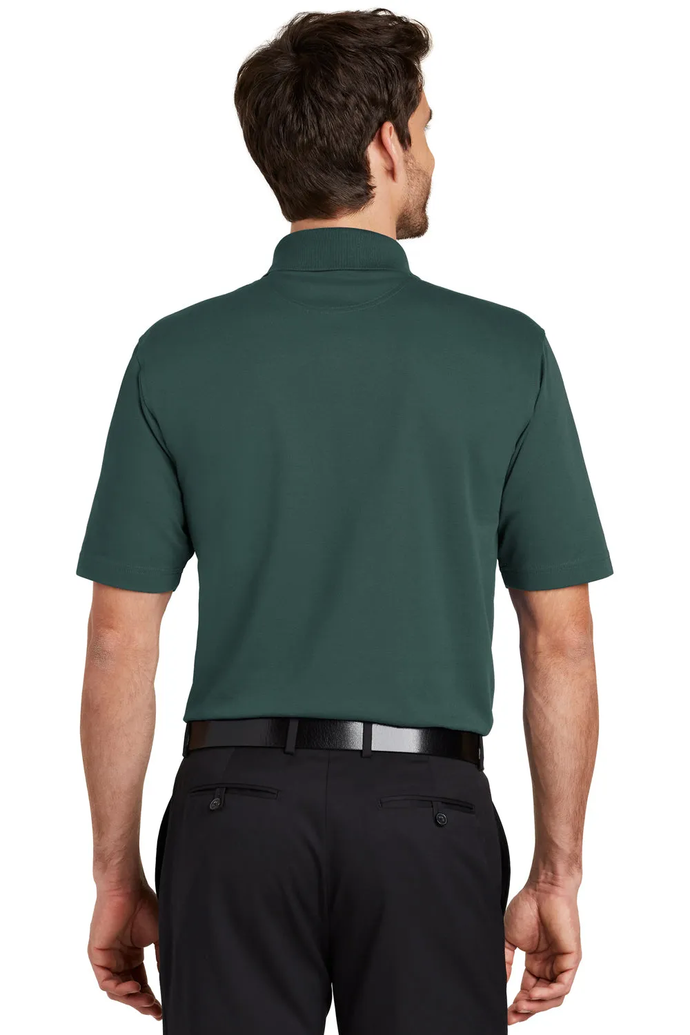 Port Authority Mens Rapid Dry Moisture Wicking Short Sleeve Polo Shirt - Dark Green - Closeout
