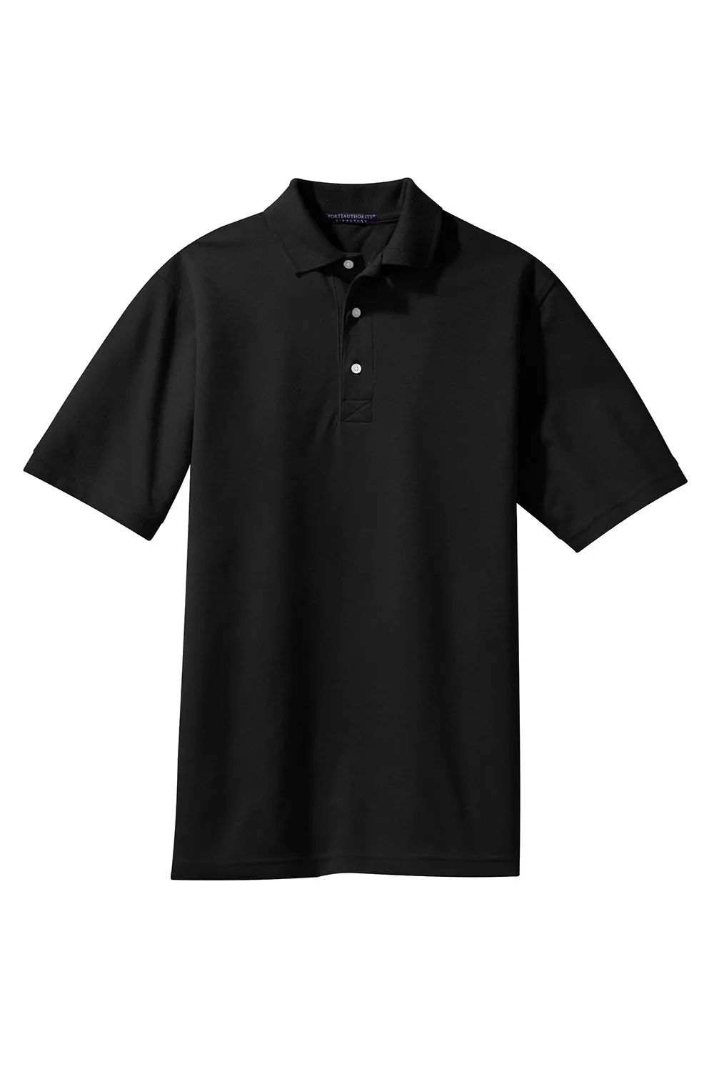 Port Authority Mens Rapid Dry Moisture Wicking Short Sleeve Polo Shirt - Jet Black