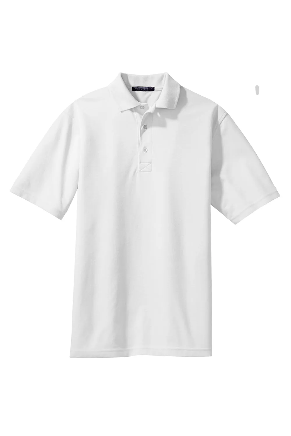 Port Authority Mens Rapid Dry Moisture Wicking Short Sleeve Polo Shirt - White