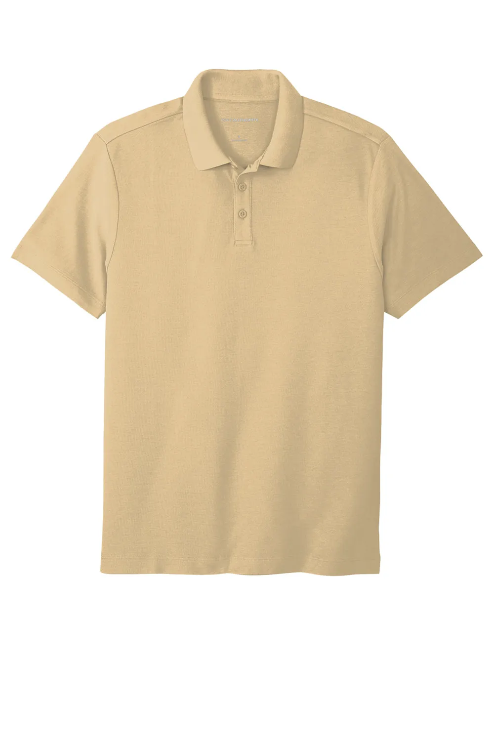 Port Authority Mens React SuperPro Snag Resistant Short Sleeve Polo Shirt - Wheat - Closeout