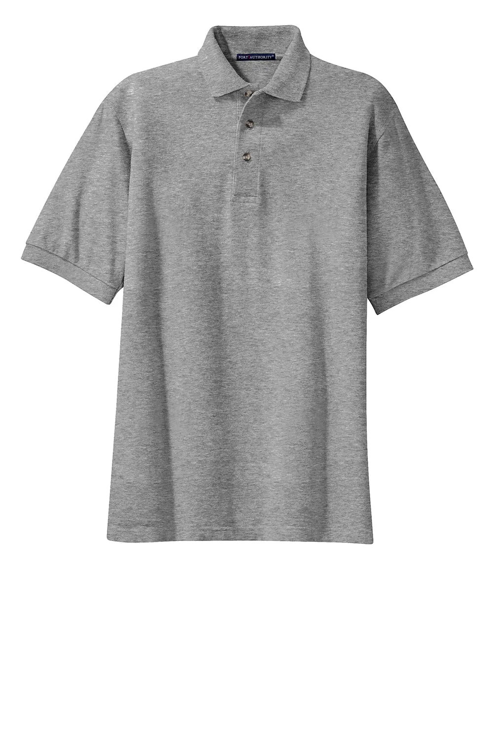 Port Authority Mens Shrink Resistant Short Sleeve Polo Shirt - Oxford Grey