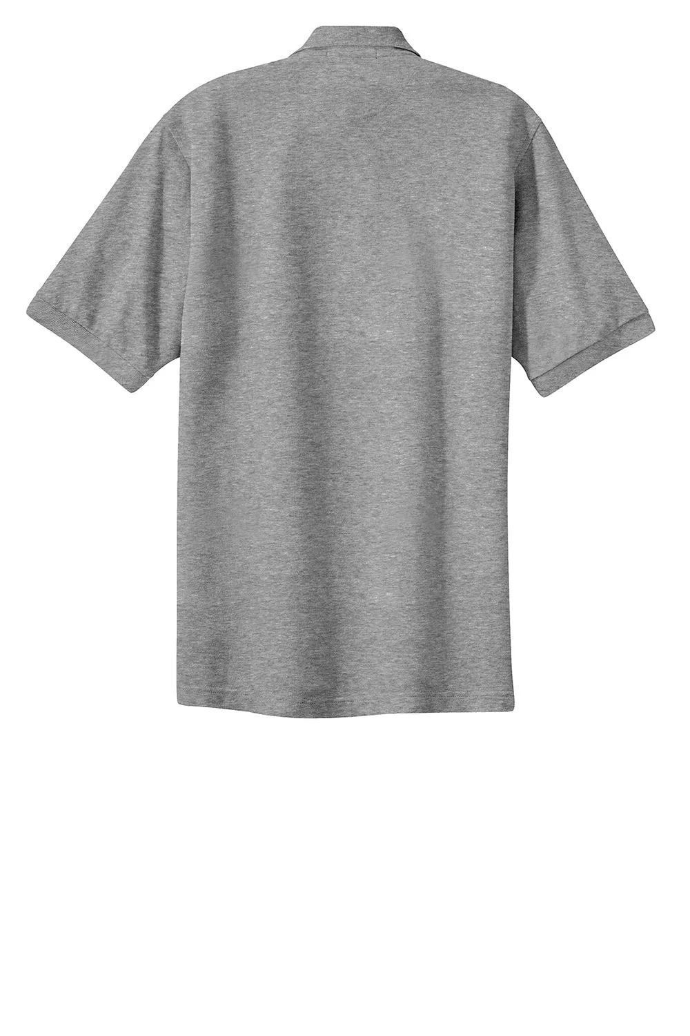Port Authority Mens Shrink Resistant Short Sleeve Polo Shirt - Oxford Grey