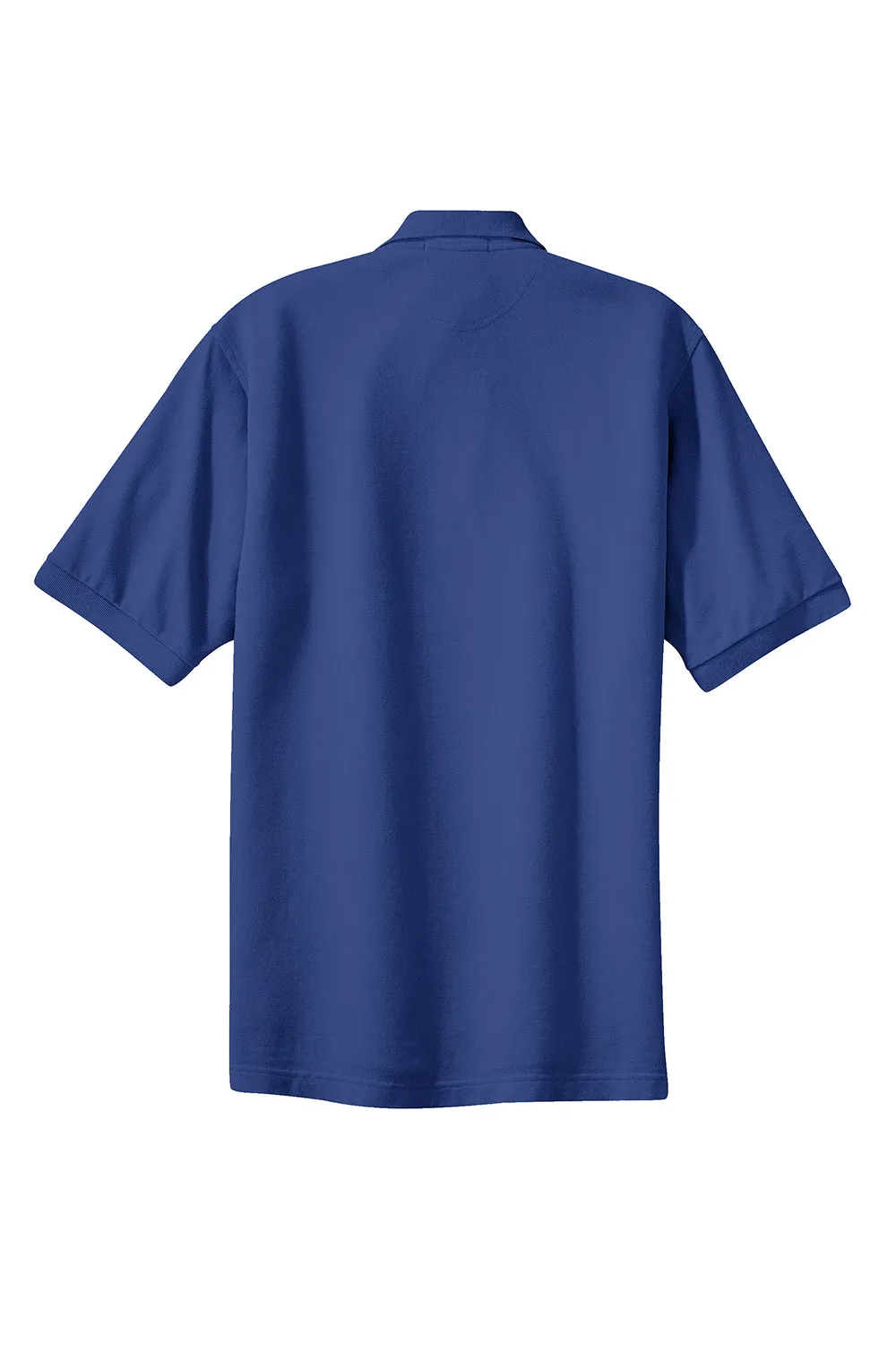 Port Authority Mens Shrink Resistant Short Sleeve Polo Shirt - Royal Blue