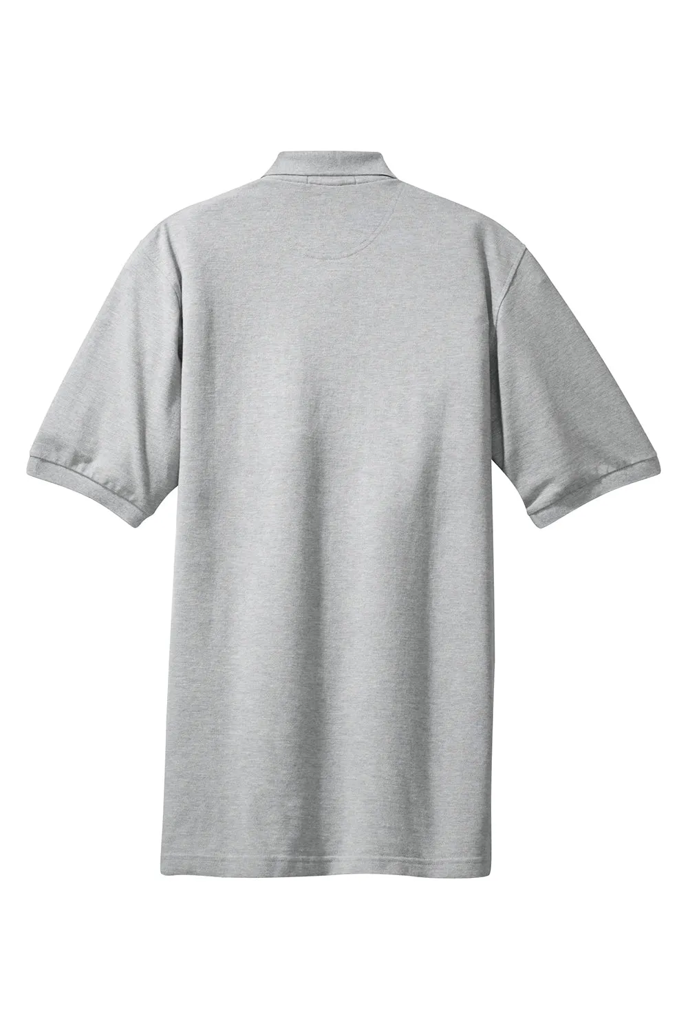 Port Authority Mens Shrink Resistant Short Sleeve Polo Shirt w/ Pocket - Oxford Grey