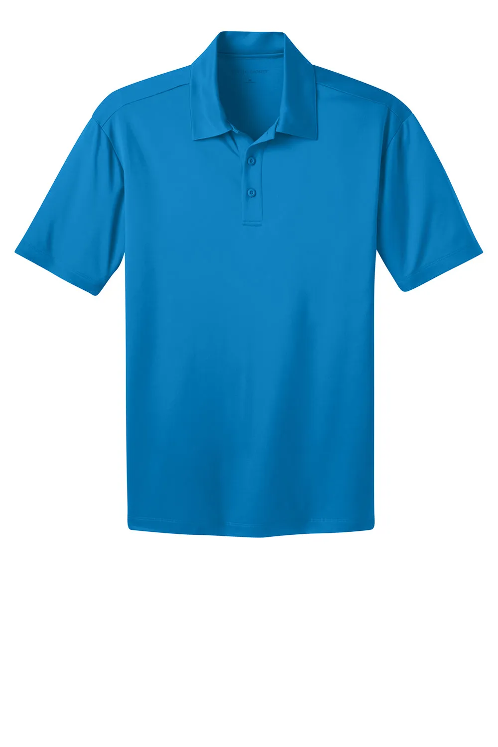 Port Authority Mens Silk Touch Performance Moisture Wicking Short Sleeve Polo Shirt - Brilliant Blue