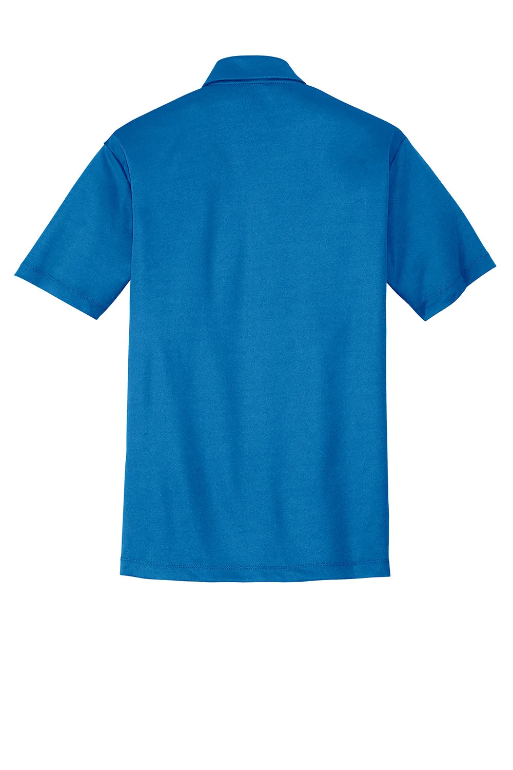 Port Authority Mens Silk Touch Performance Moisture Wicking Short Sleeve Polo Shirt - Brilliant Blue