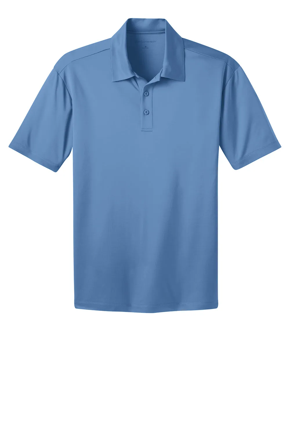 Port Authority Mens Silk Touch Performance Moisture Wicking Short Sleeve Polo Shirt - Carolina Blue