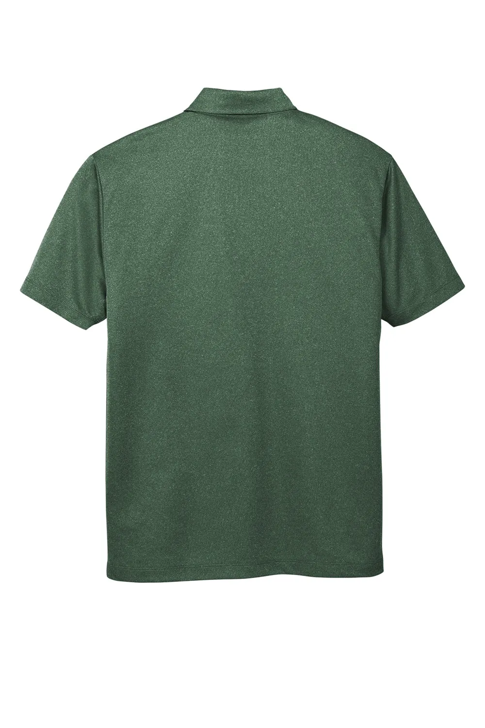 Port Authority Mens Silk Touch Performance Moisture Wicking Short Sleeve Polo Shirt - Heather Green Glen