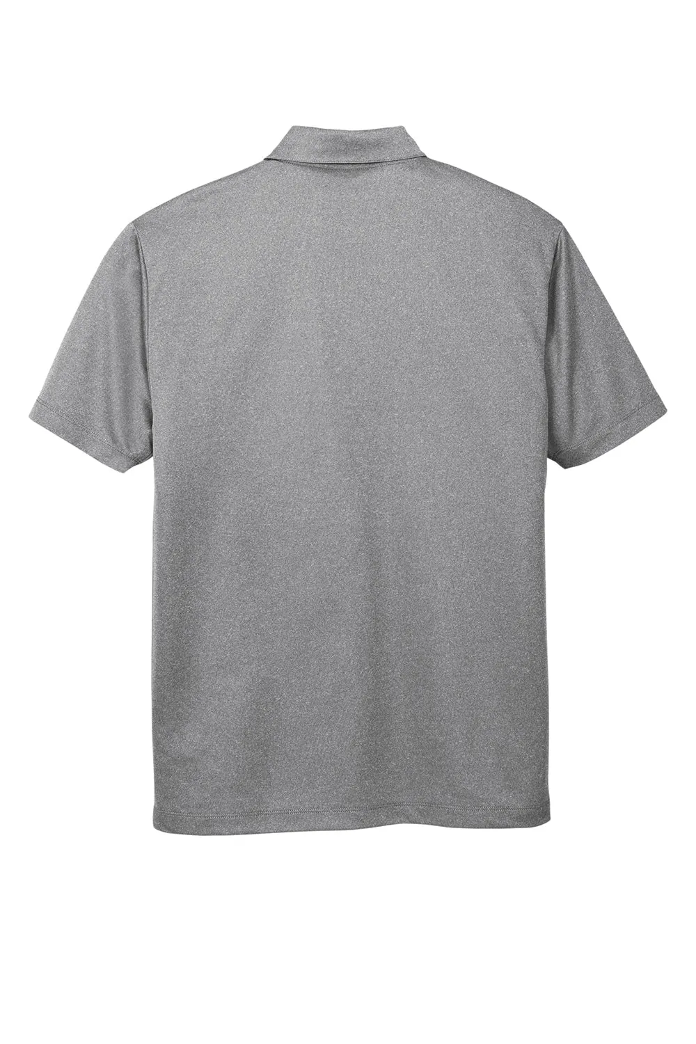 Port Authority Mens Silk Touch Performance Moisture Wicking Short Sleeve Polo Shirt - Heather Shadow Grey