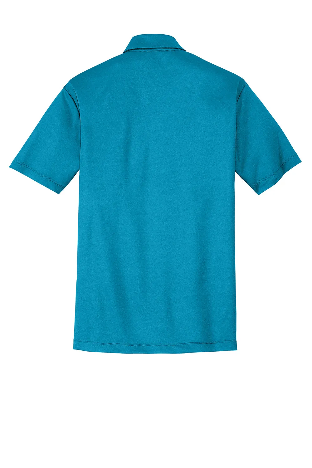 Port Authority Mens Silk Touch Performance Moisture Wicking Short Sleeve Polo Shirt - Parcel Blue - Closeout