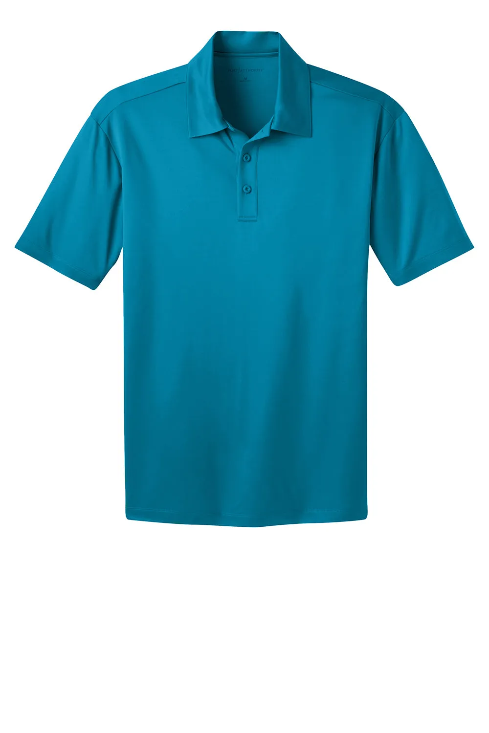 Port Authority Mens Silk Touch Performance Moisture Wicking Short Sleeve Polo Shirt - Parcel Blue - Closeout