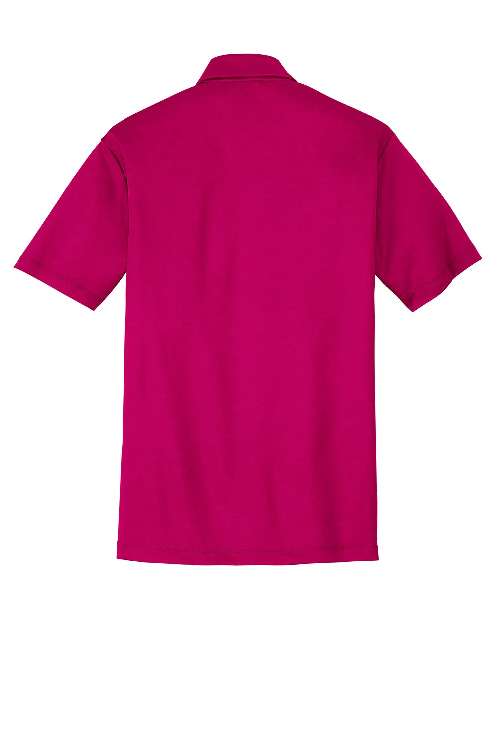 Port Authority Mens Silk Touch Performance Moisture Wicking Short Sleeve Polo Shirt - Raspberry Pink