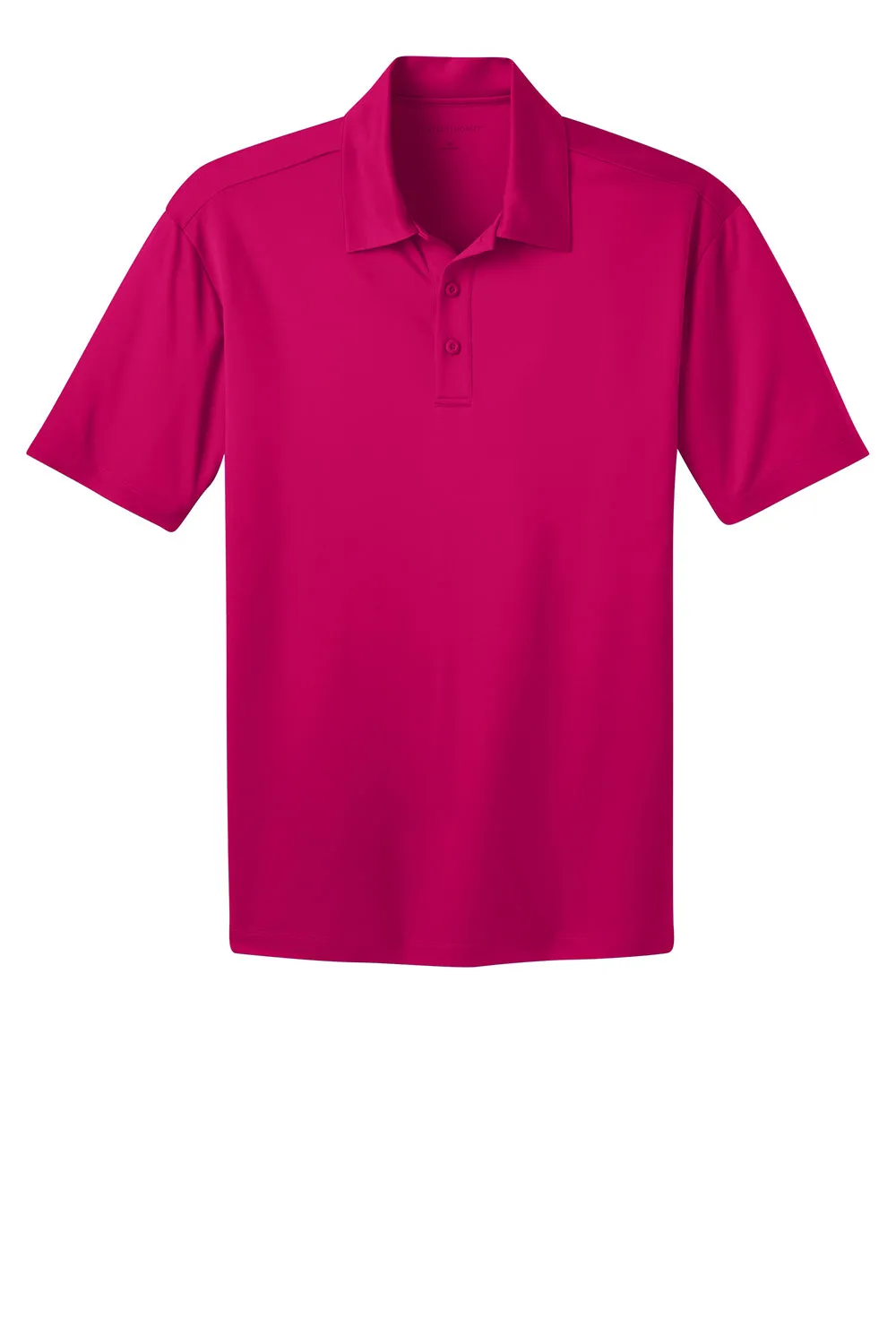 Port Authority Mens Silk Touch Performance Moisture Wicking Short Sleeve Polo Shirt - Raspberry Pink