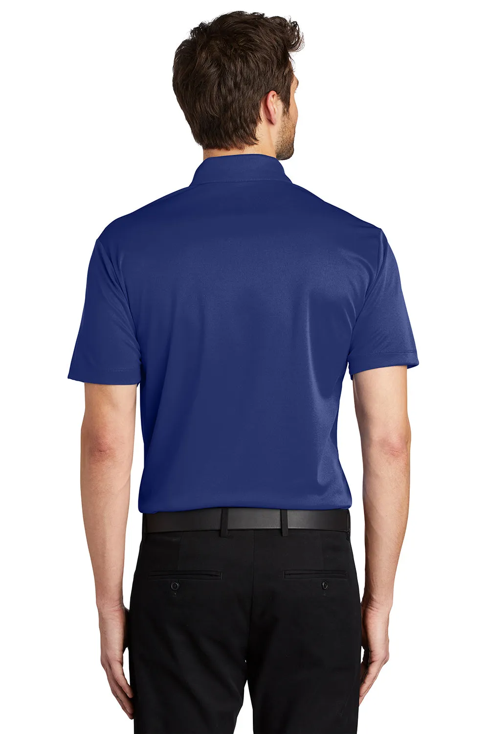 Port Authority Mens Silk Touch Performance Moisture Wicking Short Sleeve Polo Shirt - Royal Blue
