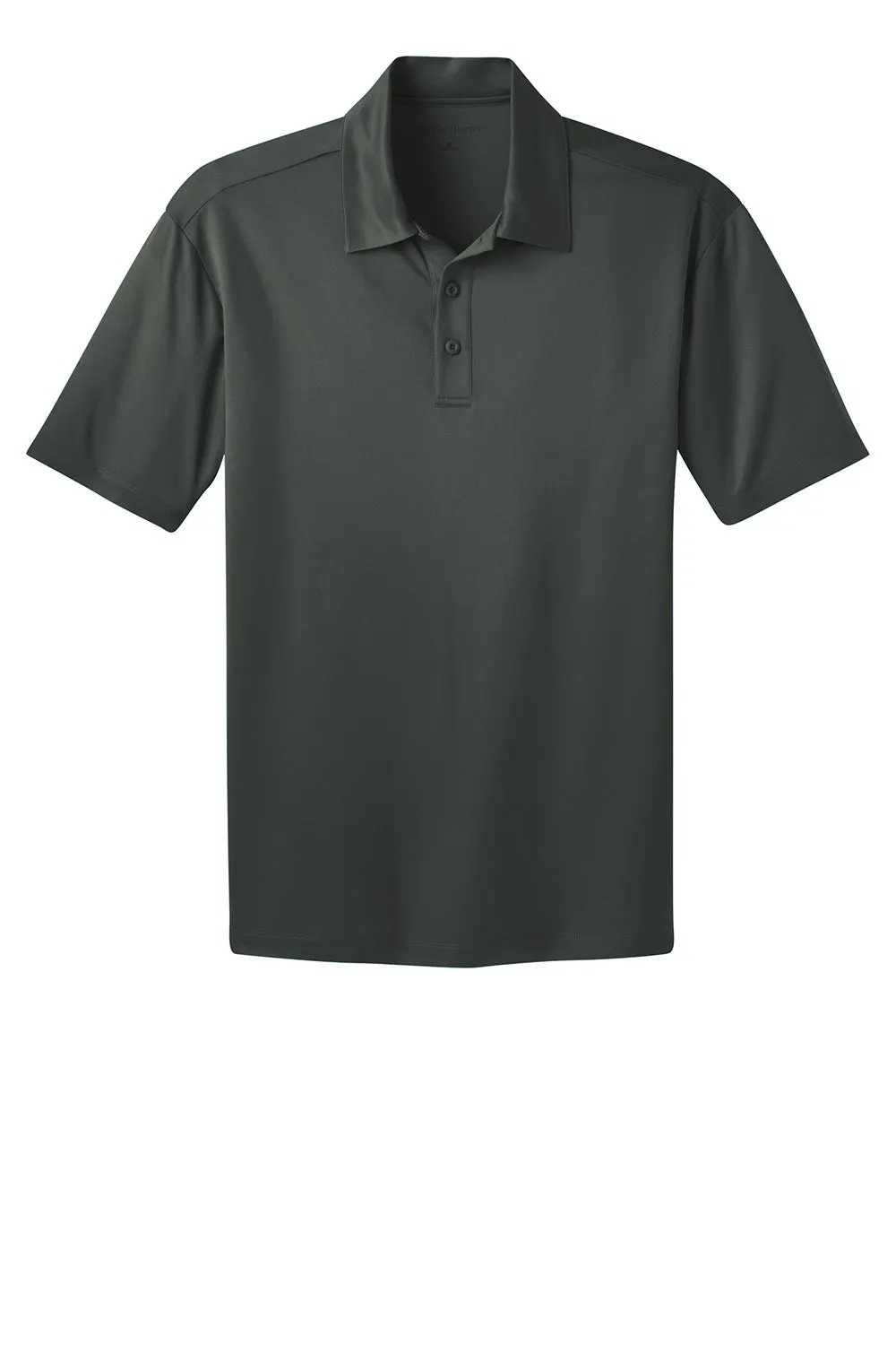 Port Authority Mens Silk Touch Performance Moisture Wicking Short Sleeve Polo Shirt - Steel Grey