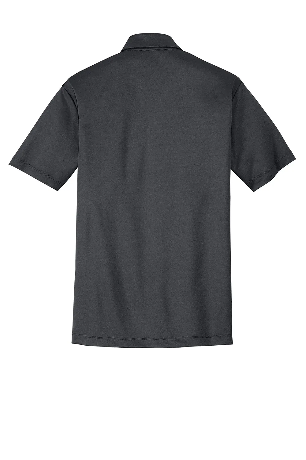 Port Authority Mens Silk Touch Performance Moisture Wicking Short Sleeve Polo Shirt - Steel Grey