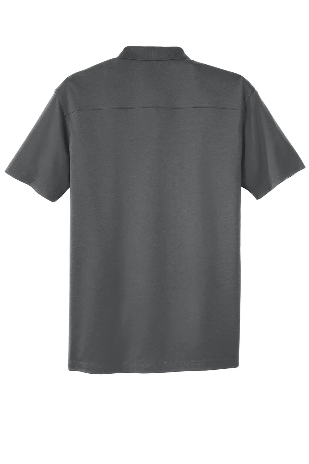 Port Authority Mens Silk Touch Performance Moisture Wicking Short Sleeve Polo Shirt - Sterling Grey
