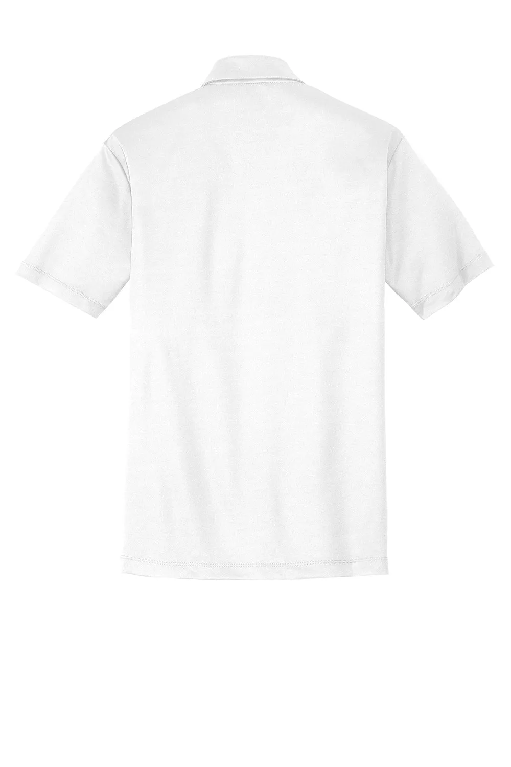 Port Authority Mens Silk Touch Performance Moisture Wicking Short Sleeve Polo Shirt - White