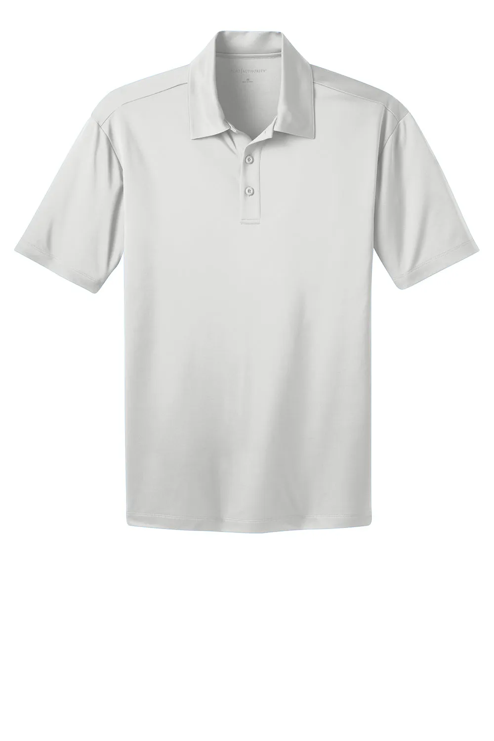 Port Authority Mens Silk Touch Performance Moisture Wicking Short Sleeve Polo Shirt - White