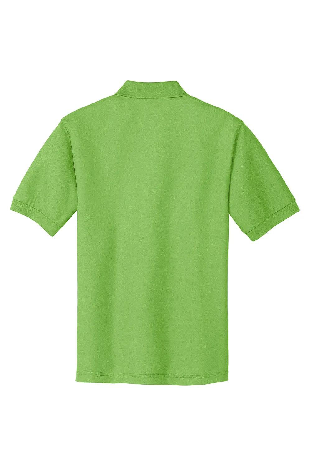 Port Authority Mens Silk Touch Wrinkle Resistant Short Sleeve Polo Shirt - Lime Green