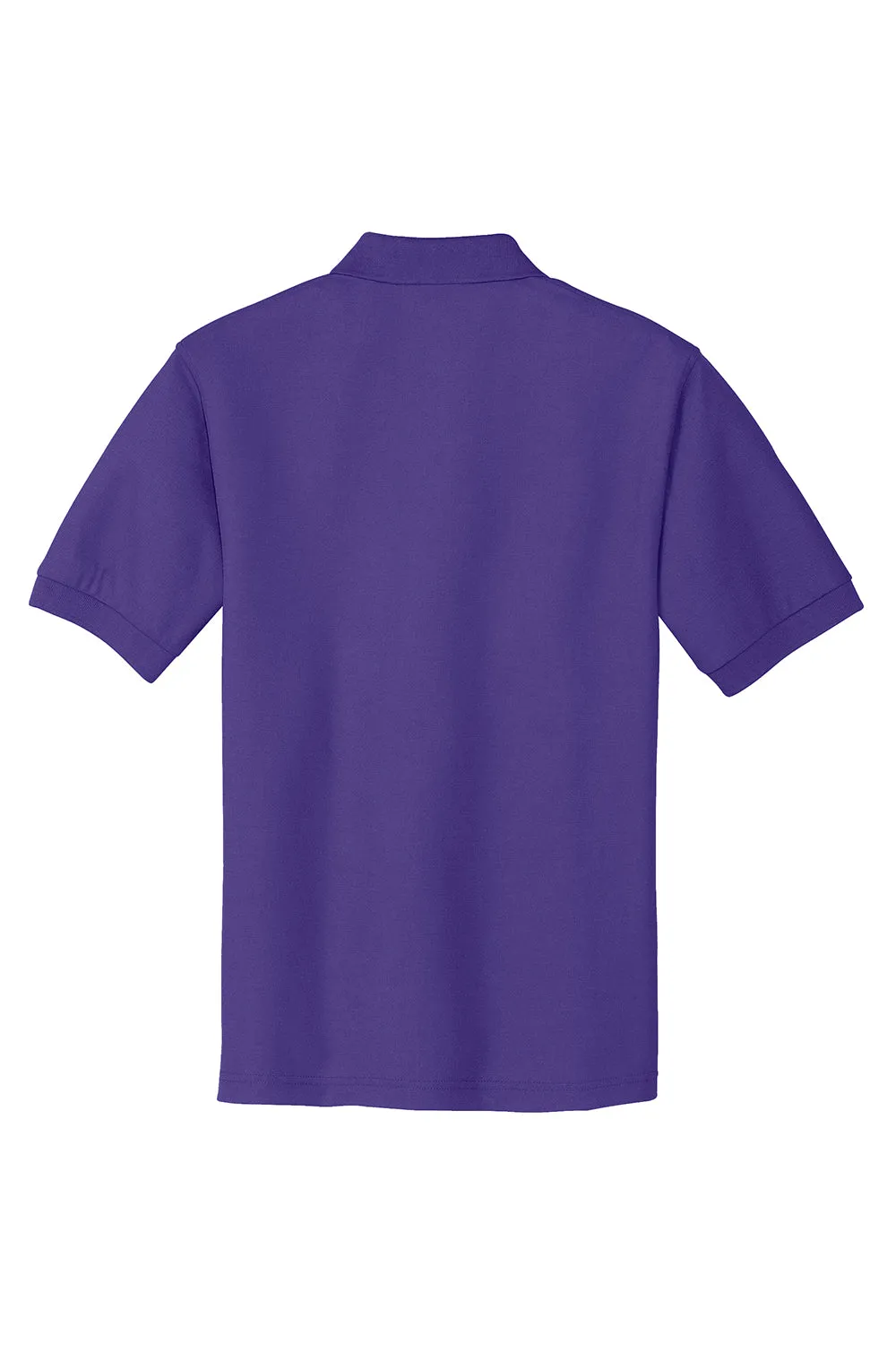 Port Authority Mens Silk Touch Wrinkle Resistant Short Sleeve Polo Shirt - Purple